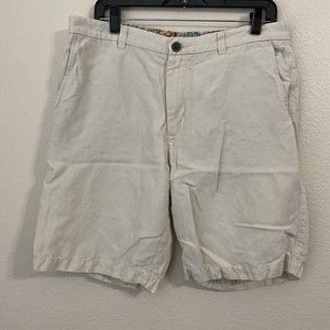 Tommy Bahama Shorts Mens Size 34 Linen Blend Cream Color